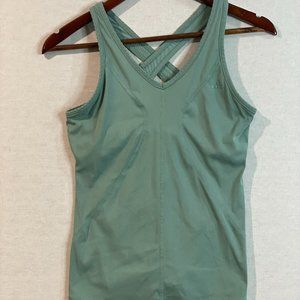 Adidas Climalite Women's Mint Green Cross Back Workout Running Tank Top Sz S
